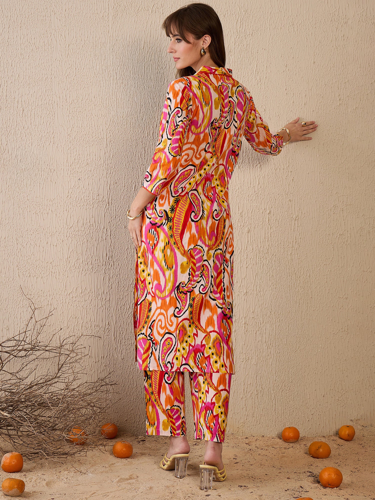 Indo Era Multi Printed Straight Kurta Trousers set