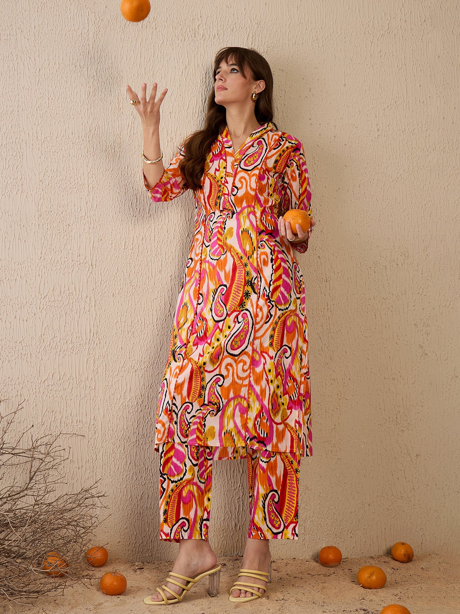 Indo Era Multi Printed Straight Kurta Trousers set