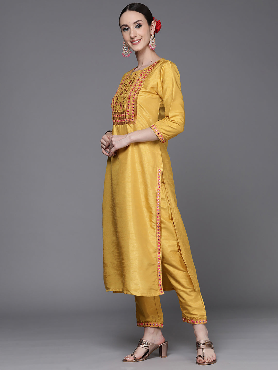 Long Kurta With Straight Pants | Punjaban Designer Boutique